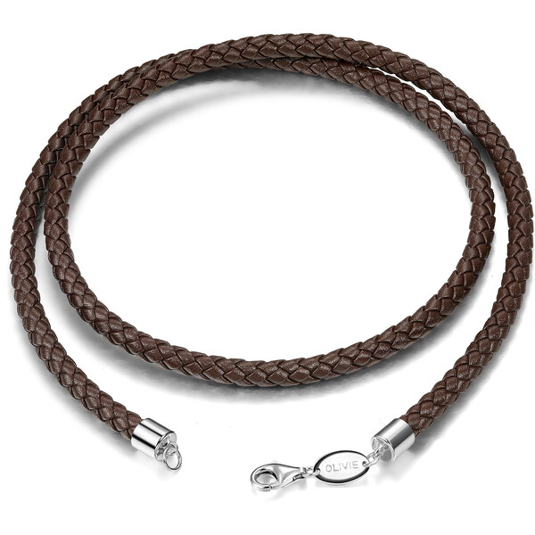 Olivie Kožená hnedá pletená šnúrka 60cm, tl.5 mm 6043 33506920