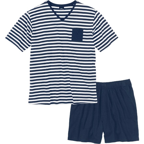 bonprix Krátke pyžamo, farba modrá 44742349