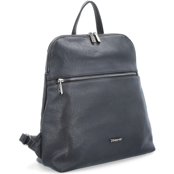 Mestský batoh zo syntetickej kože Tangerin čierna 8013 C 64019689