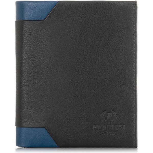 PAOLO PERUZZI Pánska kožená peňaženka RFID | modrá IN-16-BLUE 31149866