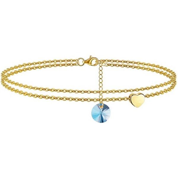 SWAROVSKI Elements Swarovski e. dámska retiazka na nohu so srdcom 33027994