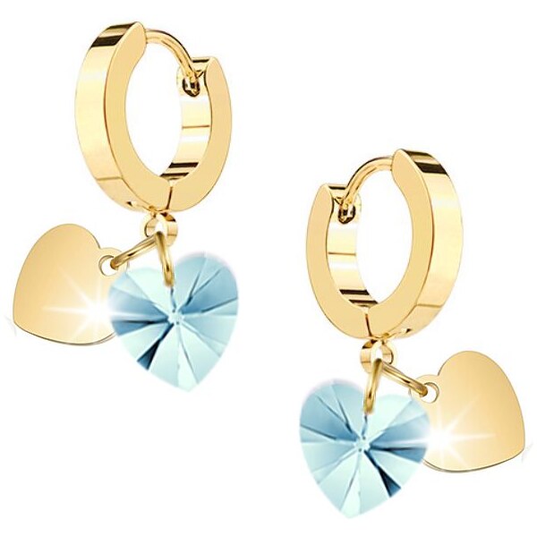 SWAROVSKI Elements Swarovski e. náušnice kruhy Time for Love, srdce 33027997