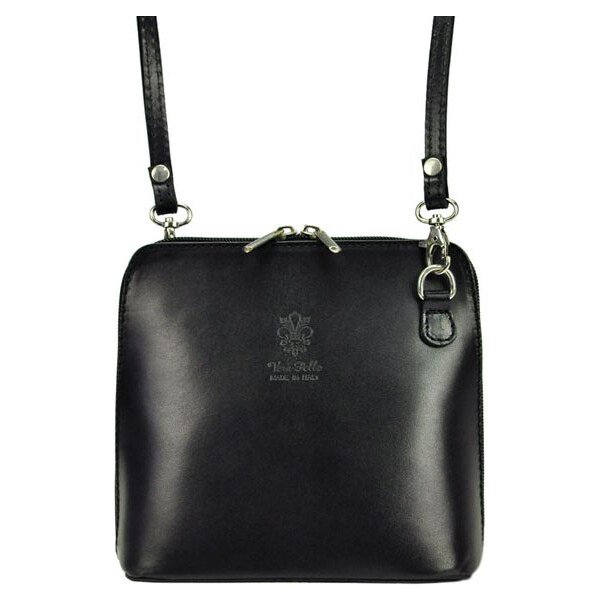 Gregorio Malá kožená čierna celozipsová crossbody kabelka L2813 37950228