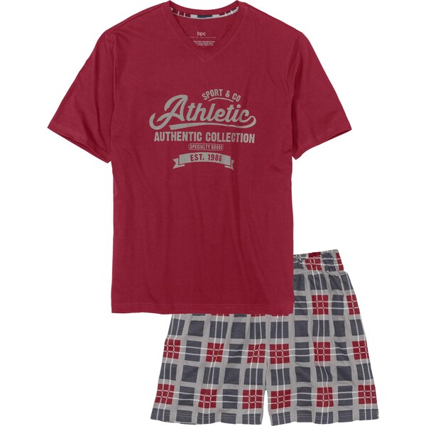 bonprix Krátke pyžamo, farba červená 44912232