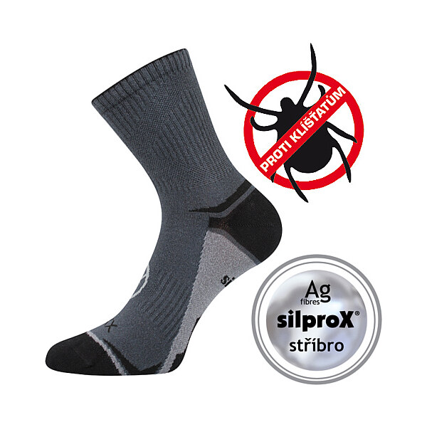 OPTIFAN 03 ponožky proti kliešťom VoXX Tm. sivá 43-46 1 pár 26459009