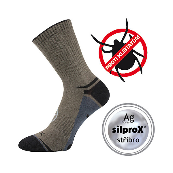 OPTIFAN 03 ponožky proti kliešťom VoXX Khaki 43-46 1 pár 40957234