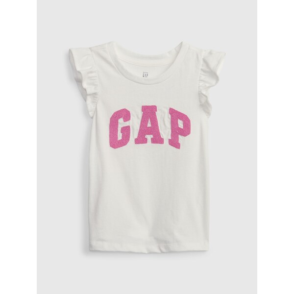 Biele dievčenské tričko s logom GAP 66887213