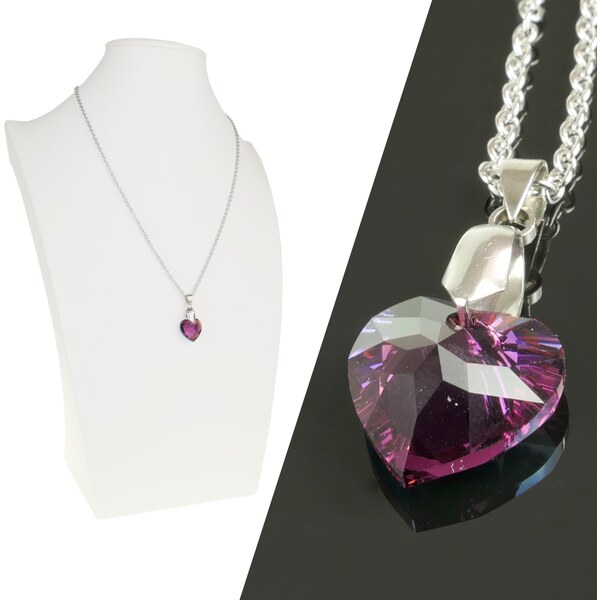 CITY STORM Retiazka s príveskom Swarovski elements v tvare Heart 14 mm 66889349