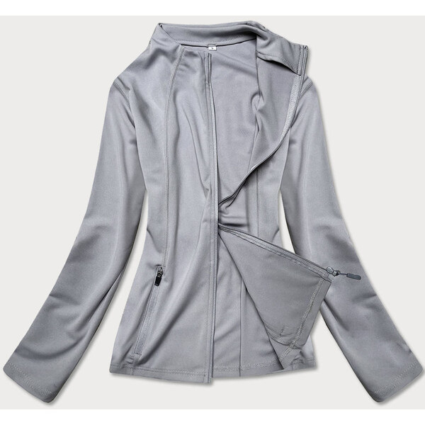 J.STYLE Šedá dámska mikina so zapínaním na zips (HD152-03) 35663716