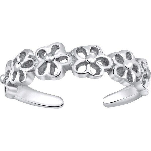 Silvego Strieborný prsteň na nohu s kvetinami PRMR11673 66593050