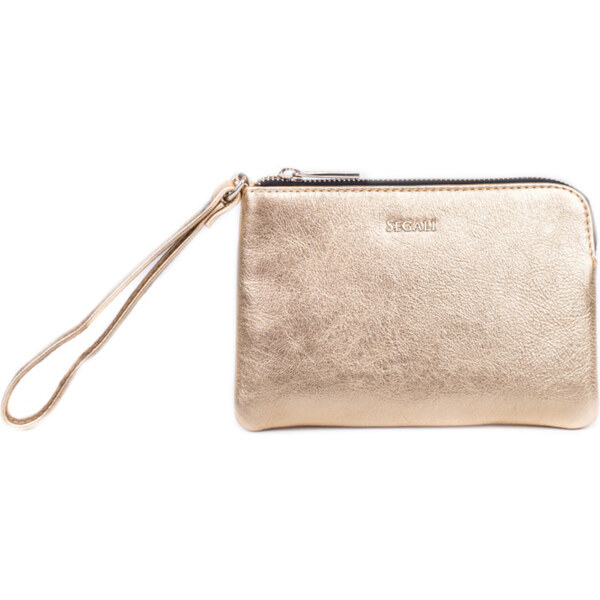 SEGALI Dámska kožená listová kabelka etue A2 Gold 66586740