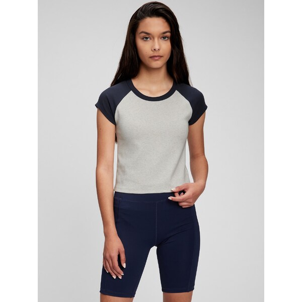 Čierno-šedé dievčenské tričko GAP Teen 50532196