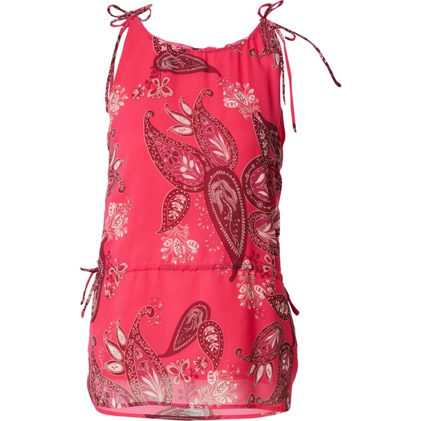 PULZ Jeans Top MAYA čokoládová / pitaya / biela 54232286