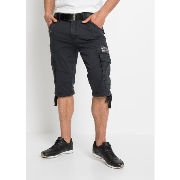 bonprix Dlhé strečové bermudy s kapsáčovými vreckami, Regular Fit, 44739959