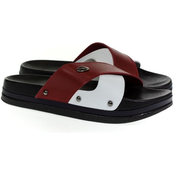 JOHN-C Dámske čierno-biele šľapky POW 33526517