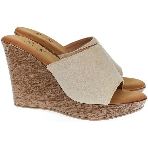 SS Dámske béžové šľapky RITA 33526532