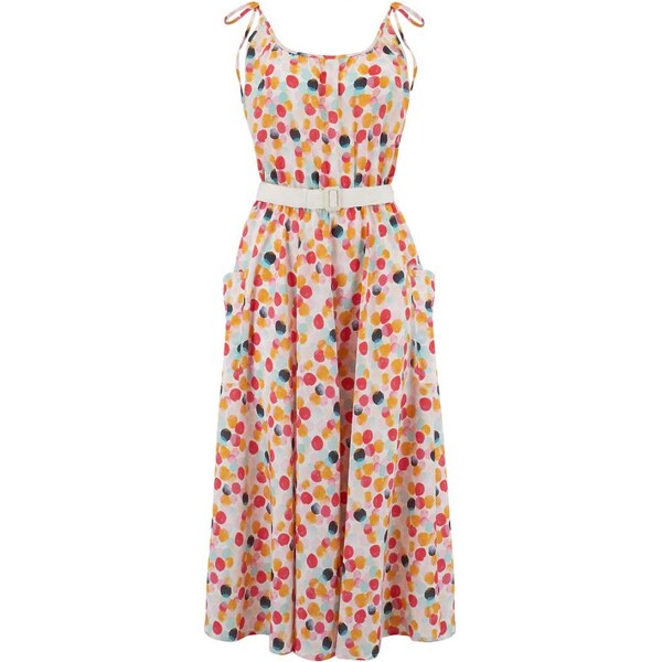 ROCK N ROMANCE Suzy Vzorované midi šaty Bubble gum 33546798