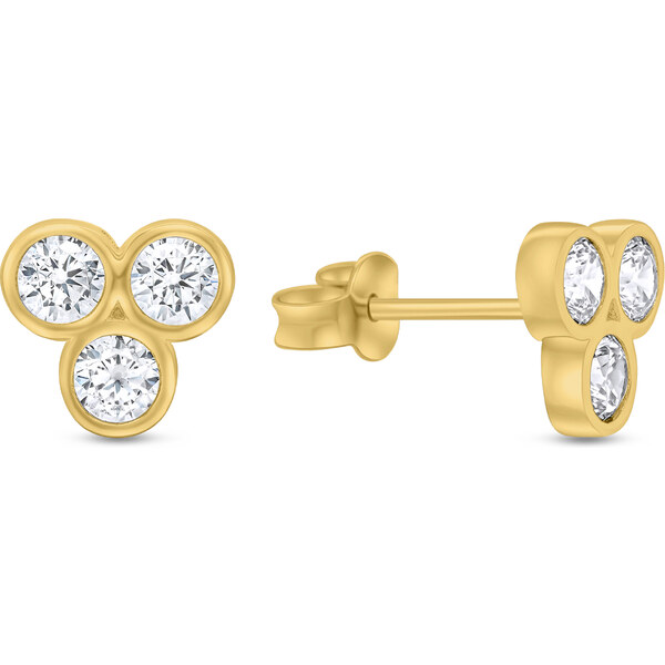 Brilio Silver Minimalistické pozlátené náušnice EA349Y 66594013