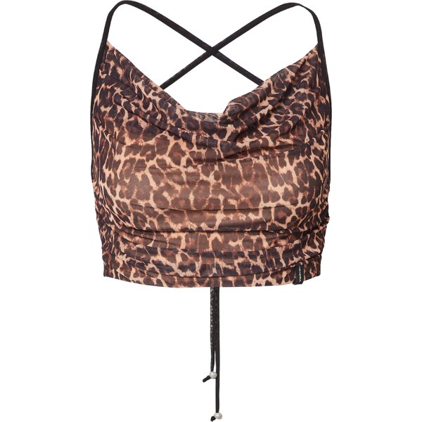 VIERVIER Top Joselyn hnedá / kapučíno 57653213