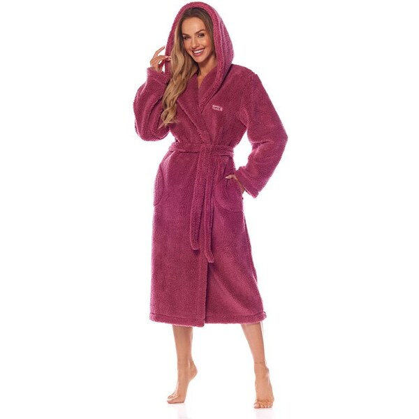 L&L Dámsky župan Brandi malinový s výšivkou love 33607246