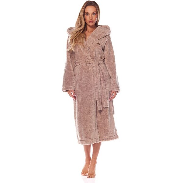 L&L Dámsky župan Brandi béžový s výšivkou love 33607247