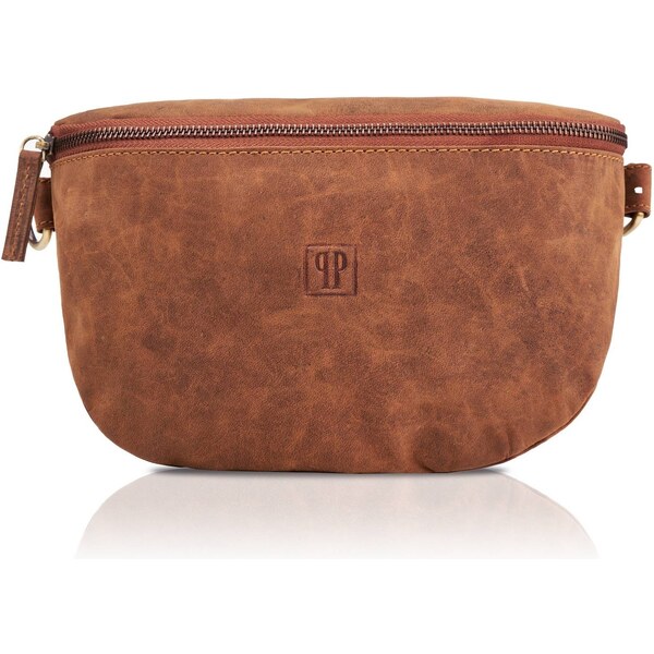 PAOLO PERUZZI Kožená ľadvinka VINTAGE | svetlohnedá T-36-LB 33612931