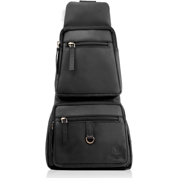 PAOLO PERUZZI Kožený batoh VINTAGE | čierna T-38-BL 33612934