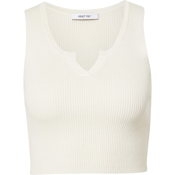 ABOUT YOU Vyšívaný top Line biela 56522421