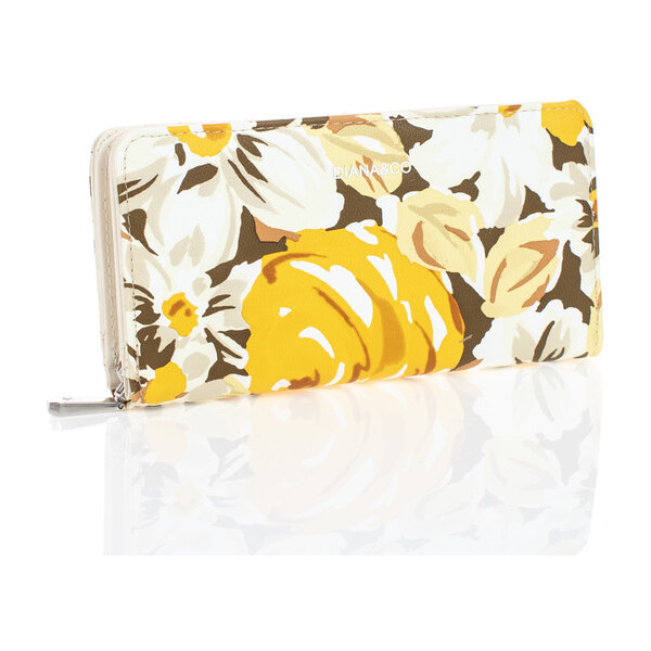 DIANA&CO Peňaženka - DianaCo pestré kvietky mandľová 33801309