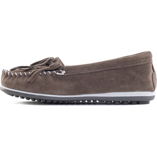 Minnetonka Mokasíny Kilty plus sivá / biela 54231804
