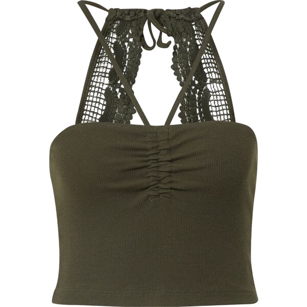 ABOUT YOU Vyšívaný top Betty kaki 54232598