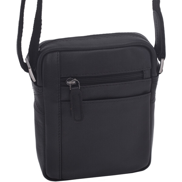 Mercucio Pánske kožené crossbody čierna nappa 250840 64961515