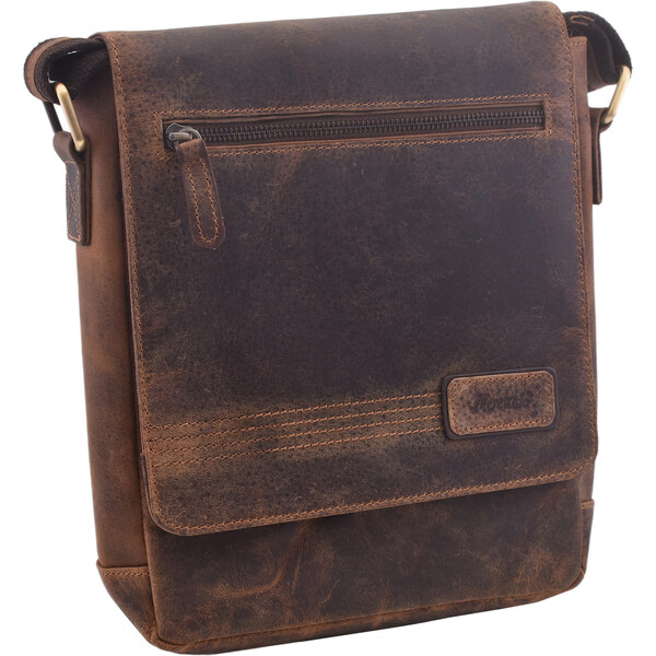 Mercucio Pánske kožené crossbody tmavohnedý hunter 250853 64524509