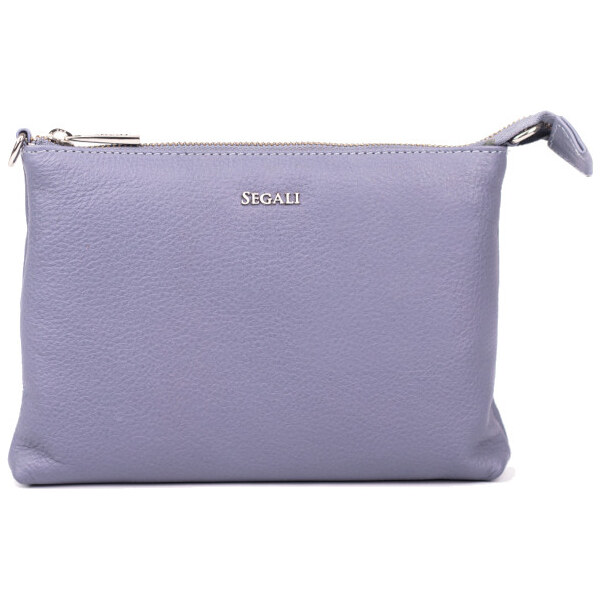 SEGALI Dámska kožená crossbody kabelka A6B Lavender 66595931