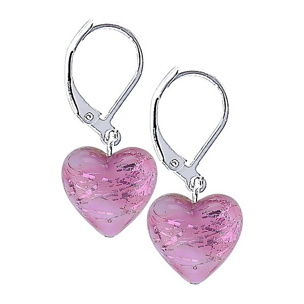 Lampglas Romantické náušnice Sakura Flower s rýdzim striebrom v 66581523