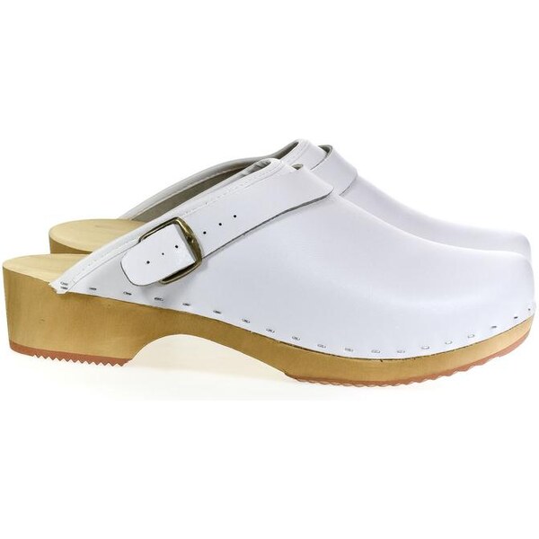 JOHN-C Pánske kožené biele dreváky BROWNS 33859336