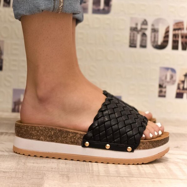 BOSIDO Dámske čierne šľapky DOFER 66312691