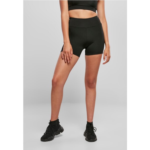 Urban Classics Womens Recycled High Waist Cycle Hot Pants Black 50677057