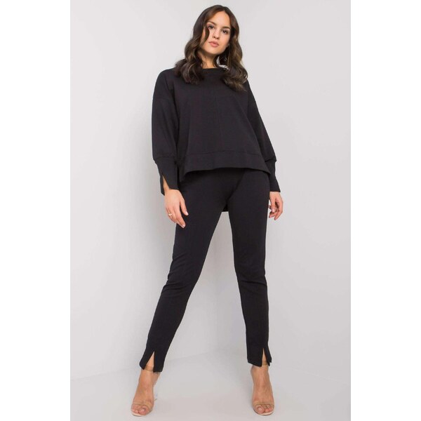 MladaModa Tepláková súprava Shanisse s rozparkami čierna 33898382