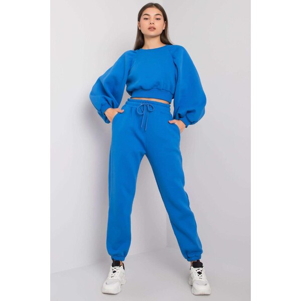 MladaModa Crop-topová tepláková súprava Constanca kráľovská modrá 33898412