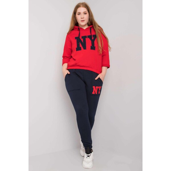 MladaModa Dvojfarebná tepláková súprava Lillynn s nápisom NY 33898432