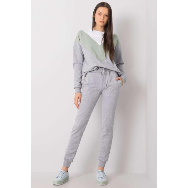 MladaModa Trojfarebná tepláková súprava Hilda šedá 33898468