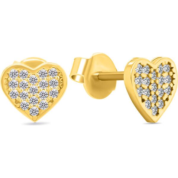 Brilio Silver Trblietavé srdiečkové náušnice zo striebra EA514Y 66594774