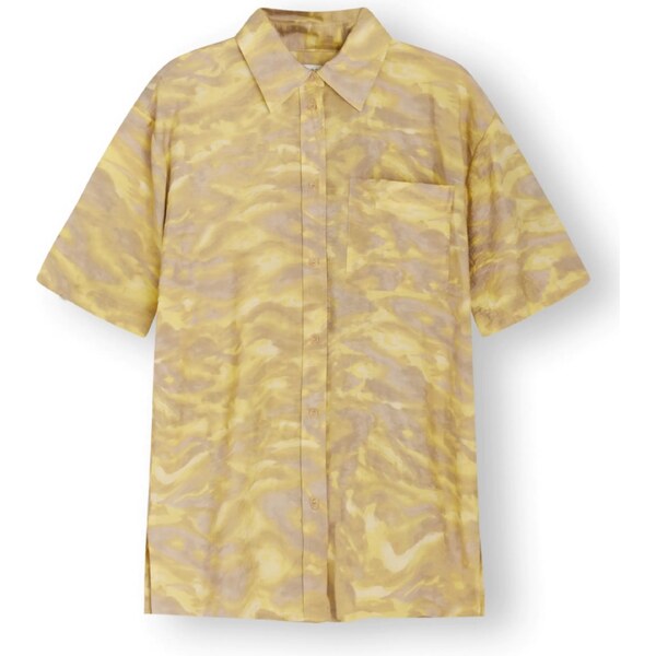 NORR Blúzka Alyssa tmavobéžová / pastelovo žltá / svetložltá / 54230015