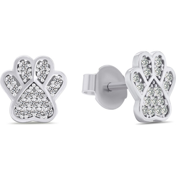 Brilio Silver Hravé strieborné náušnice Labky EA507W 66594746