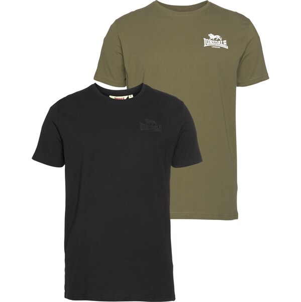 LONSDALE Tričko olivová / čierna / čierny denim / biela 64426747