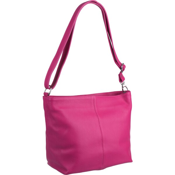 Ružová kožená talianska crossbody kabelka Prisca Fuxia Scura 18534270