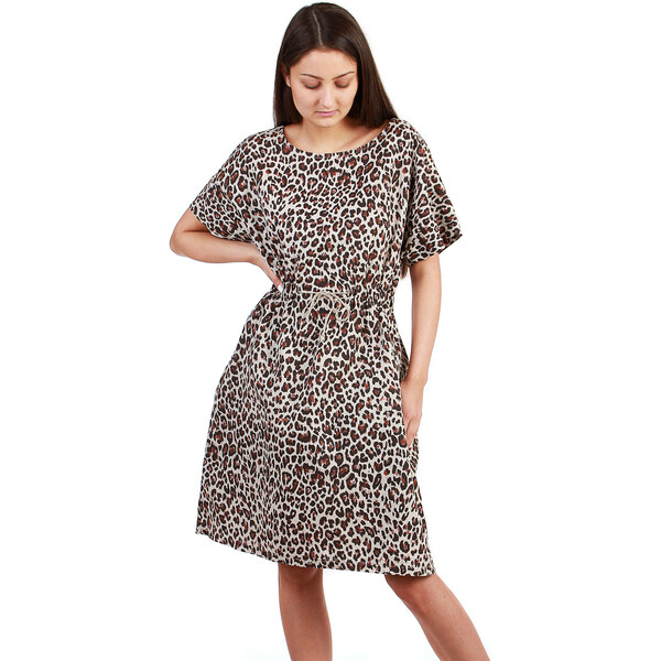 Glara Lanové šaty so vzorom 33998144