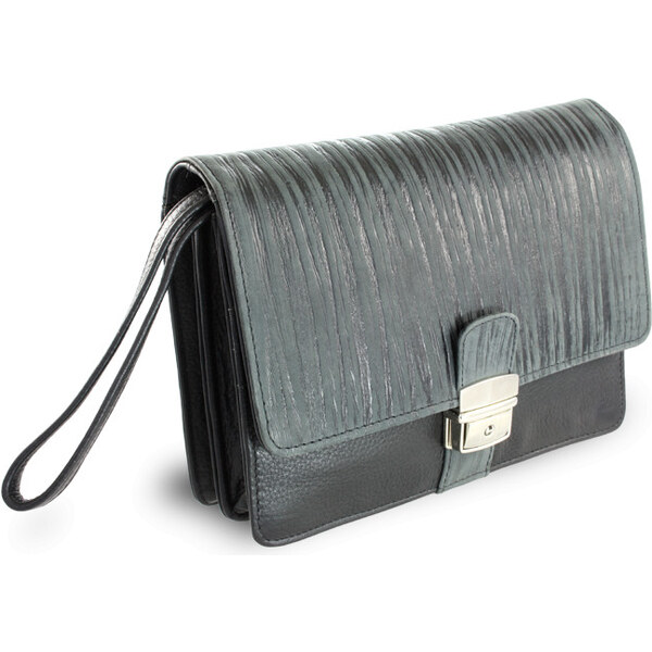 Arwel Čierna pánska kožená dokladová etue v štýle BAMBOO | čierna 611 66101592