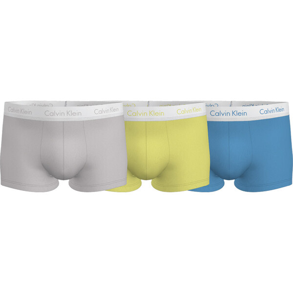 Pánske boxerky - U2664G 1U5 - béžová/žltá/modrá - Calvin Klein 34042895
